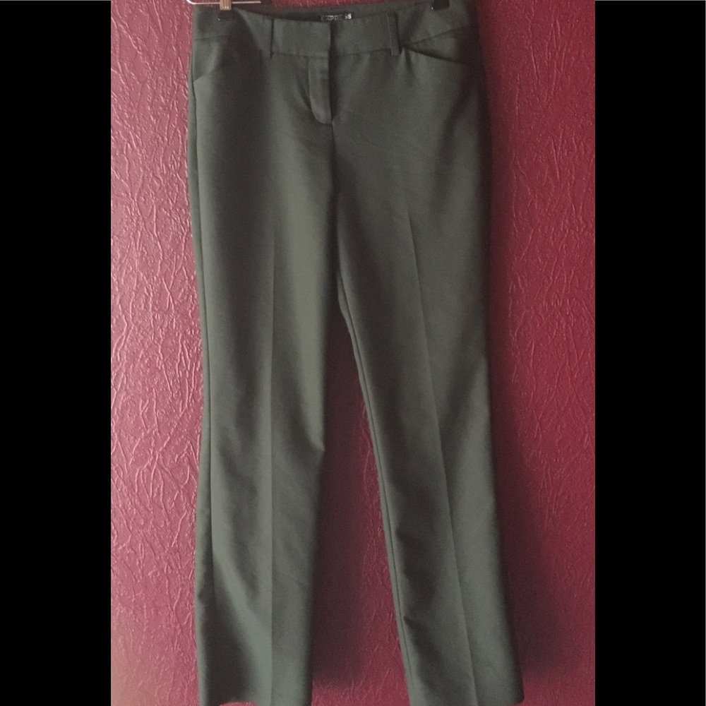 EXPRESS The Editor Dress Pant Sz 2R. Olive. EUC!